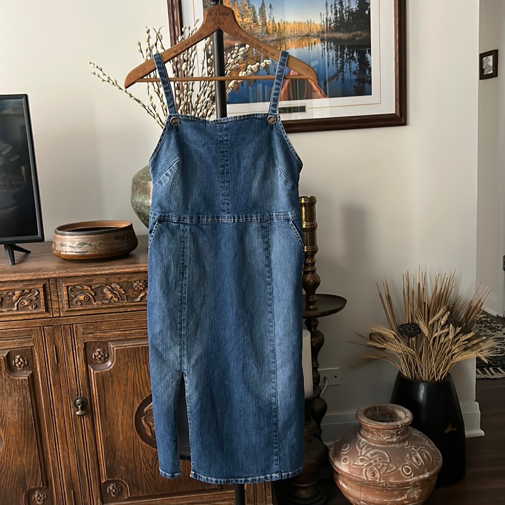 Vintage Guess Denim Pinafore Dress